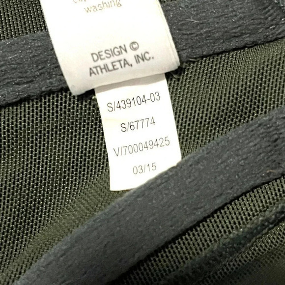 Athleta Womens 32 B/C Bikini Top Bandaeu Green Underwire Strapless Padded Molded - Picture 4 of 9